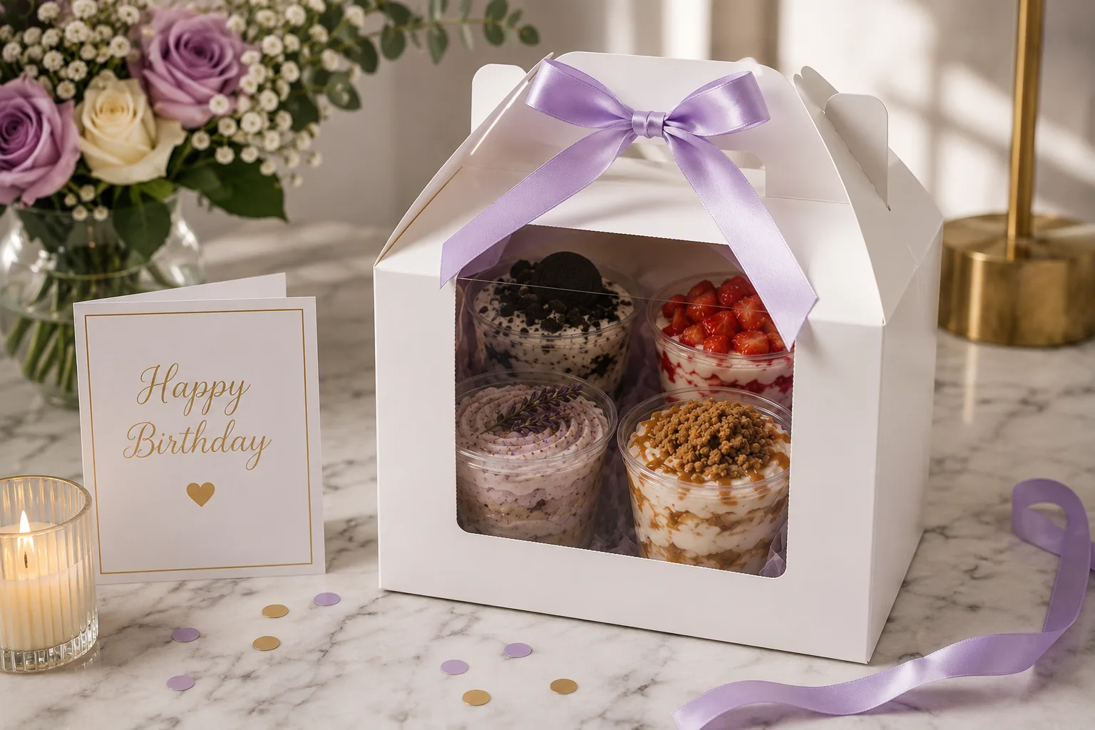 Celebration box review dessert photo