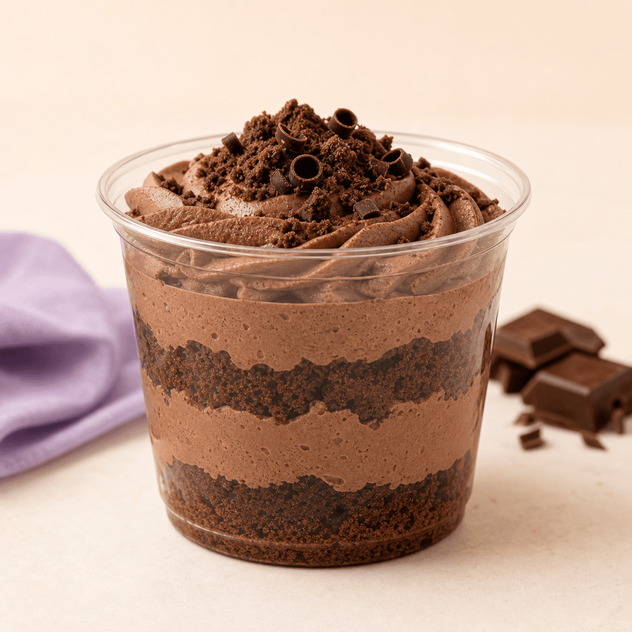 Chocolate Tres 8 oz tres leches cup